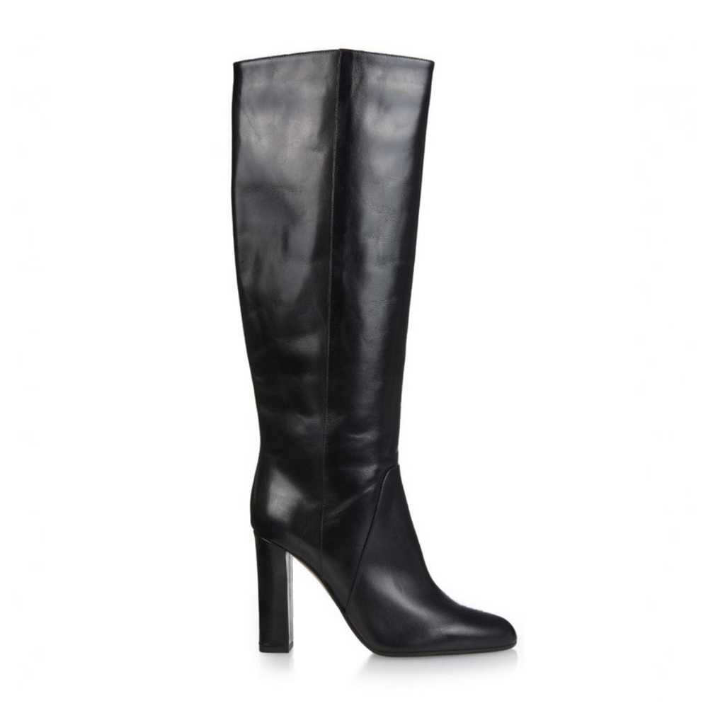 Diane von Furstenberg DVF Gladyss Black Real Leather Knee High‎ Boots size 7.5